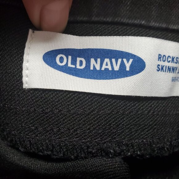 Old Navy Jeans Womens 10 Black Rockstar Super Skinny Jeggings Stretch Denim - Picture 2 of 10